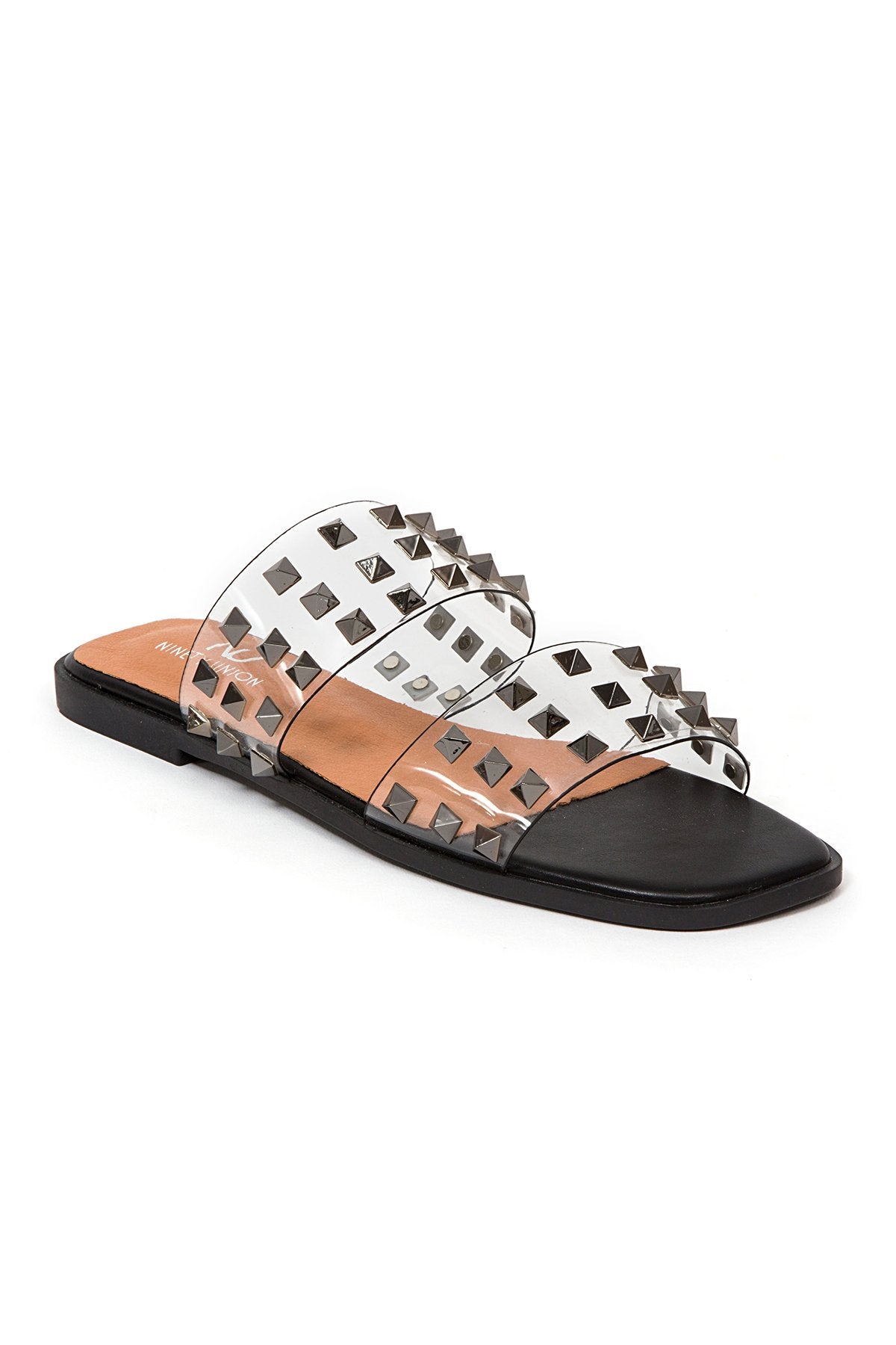 Clear discount studded slides