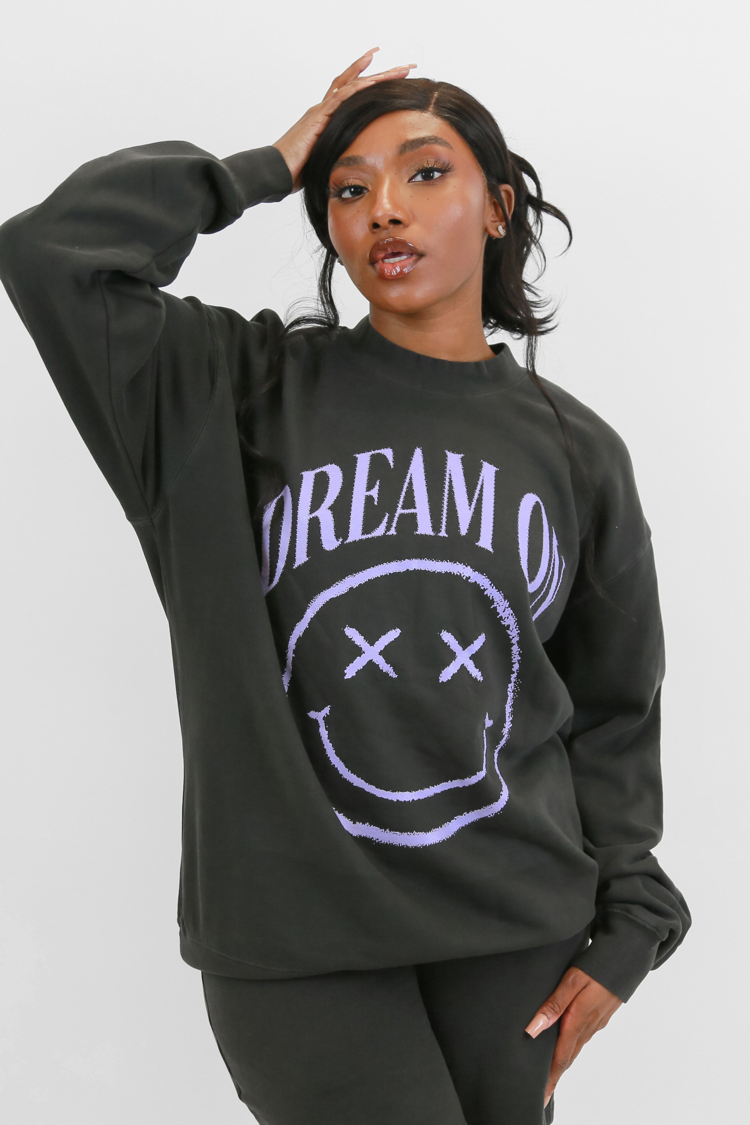 Dream On X-Smiley Oversized Sweatshirt