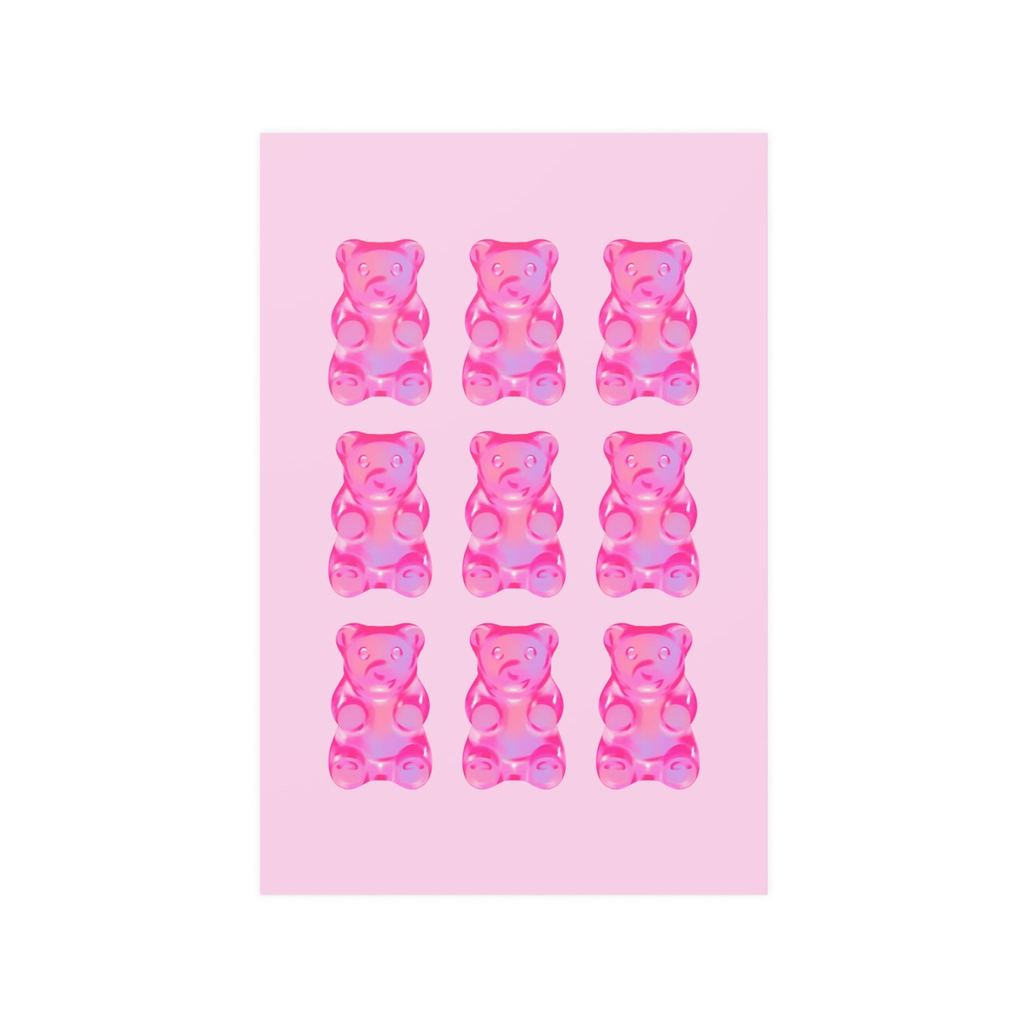 Pink Gummy Bear Poster