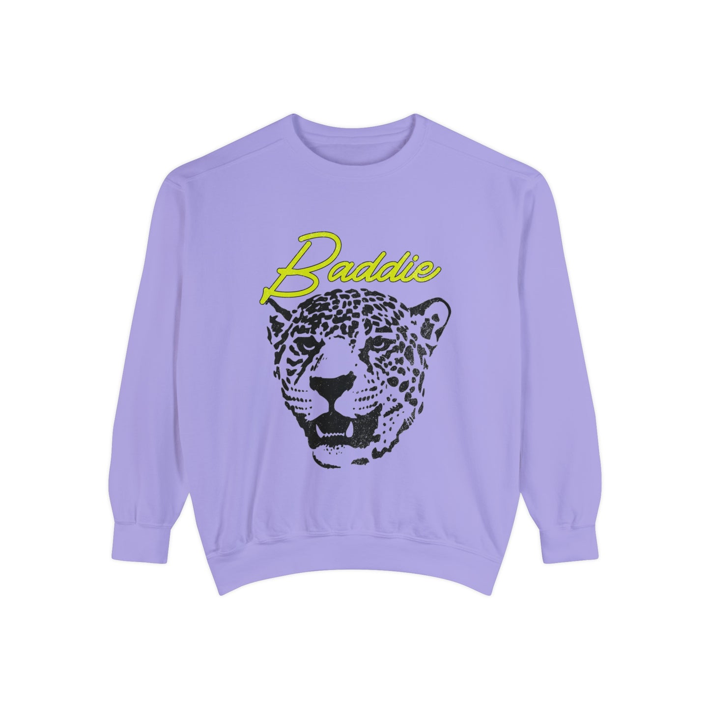 Baddie Cheetah Garment-Dyed Sweatshirt