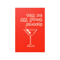 Tell Me All Your Secrets Cocktail Poster