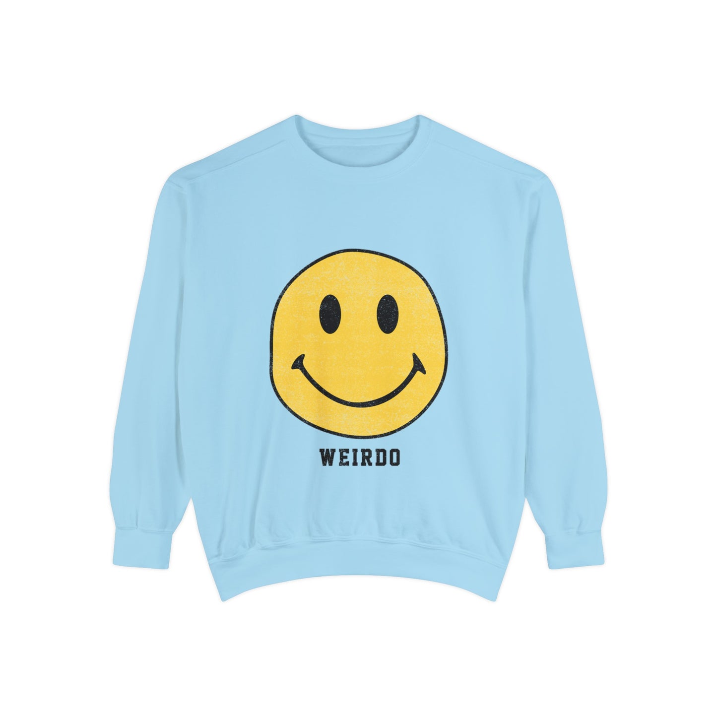 Weirdo Smiley Garment-Dyed Sweatshirt