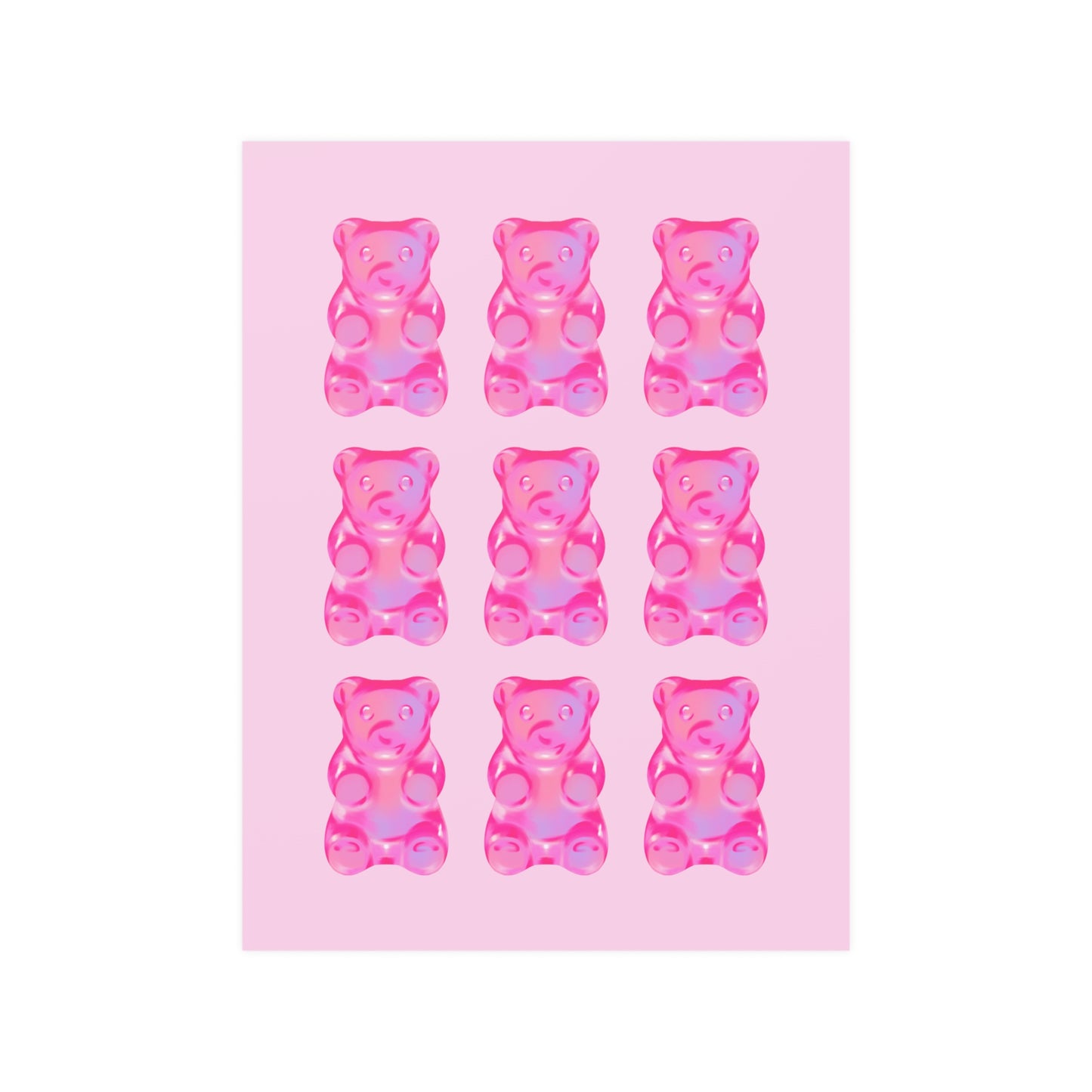 Pink Gummy Bear Poster