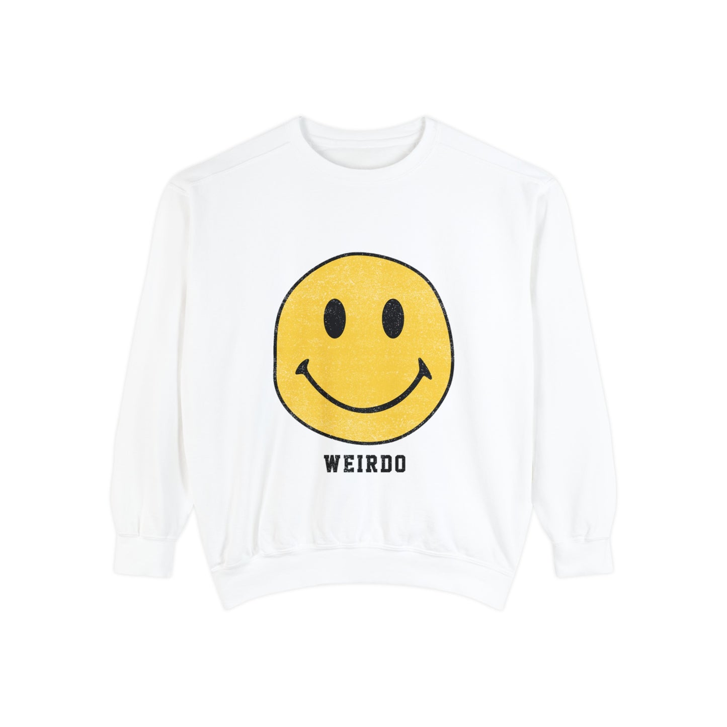 Weirdo Smiley Garment-Dyed Sweatshirt