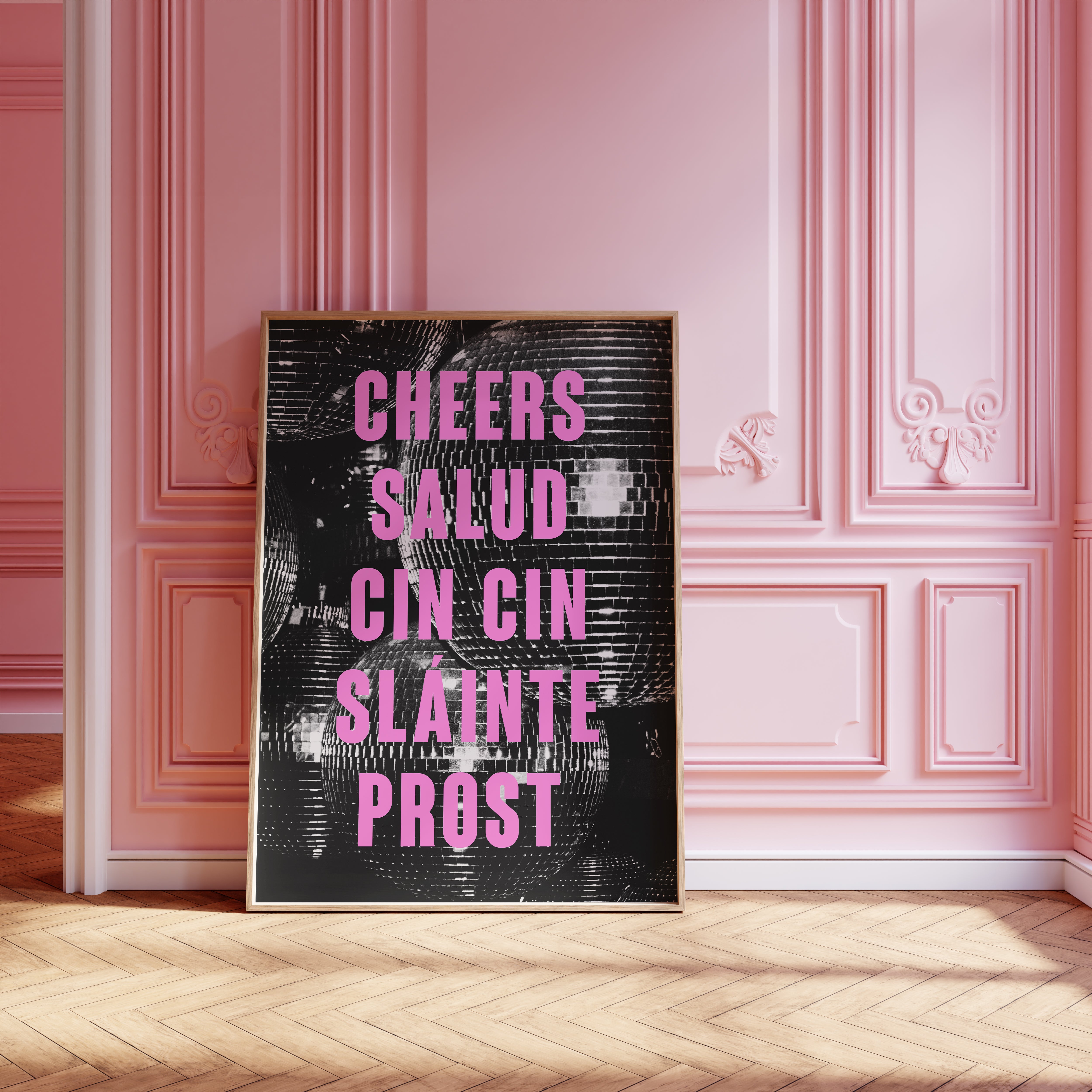 Cheers Disco Ball Poster