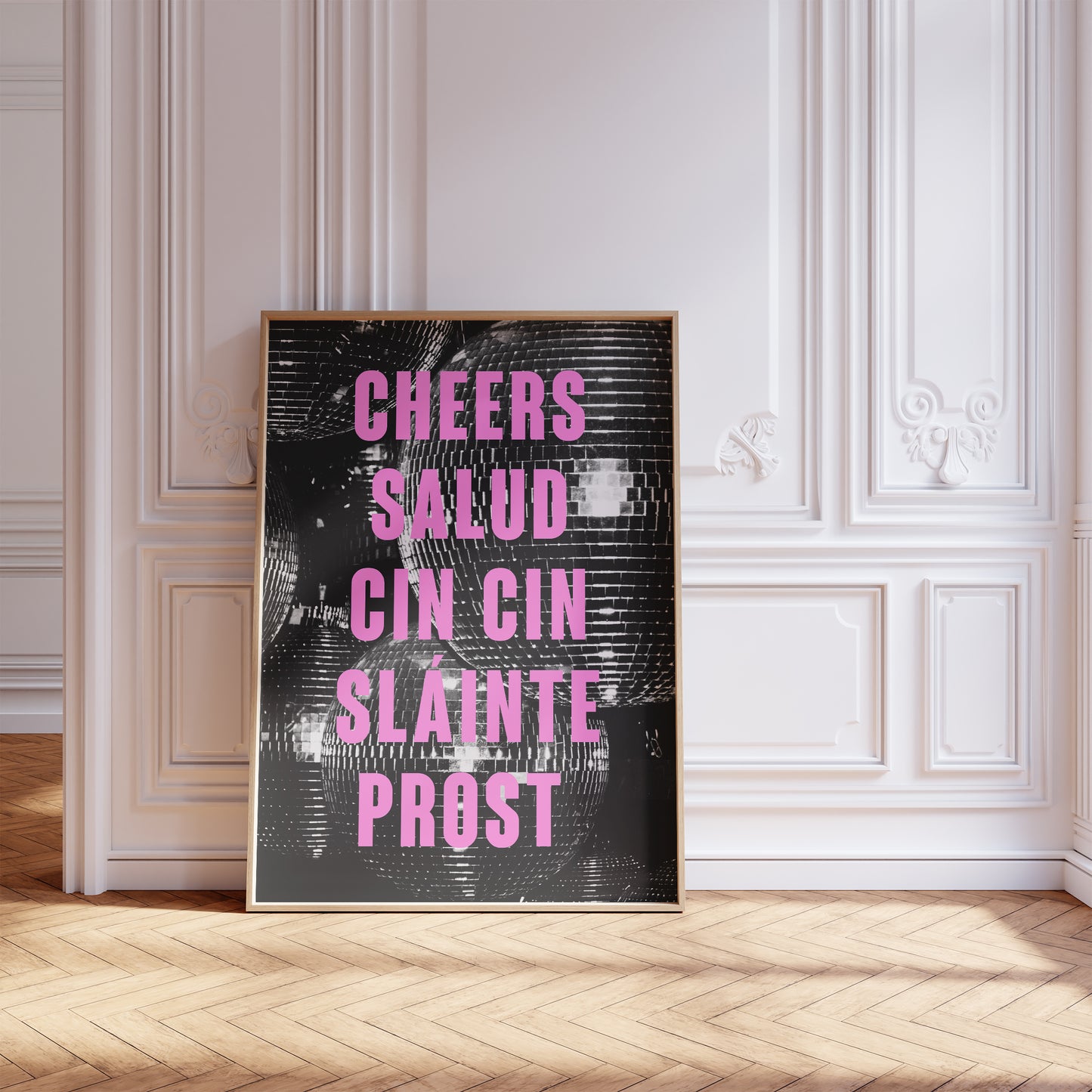 Cheers Disco Ball Poster