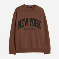 Custom City Social Club Sweatshirt - Chestnut