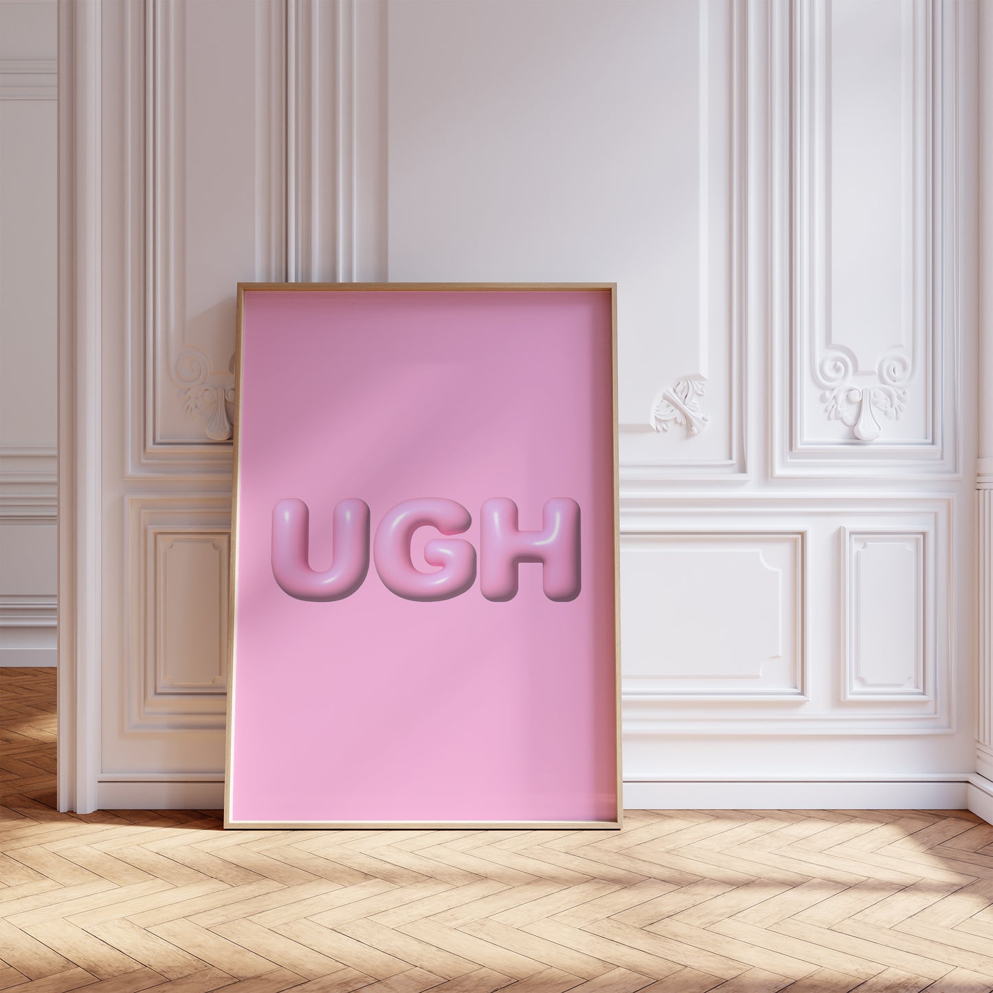 UGH Bubble Letter Poster