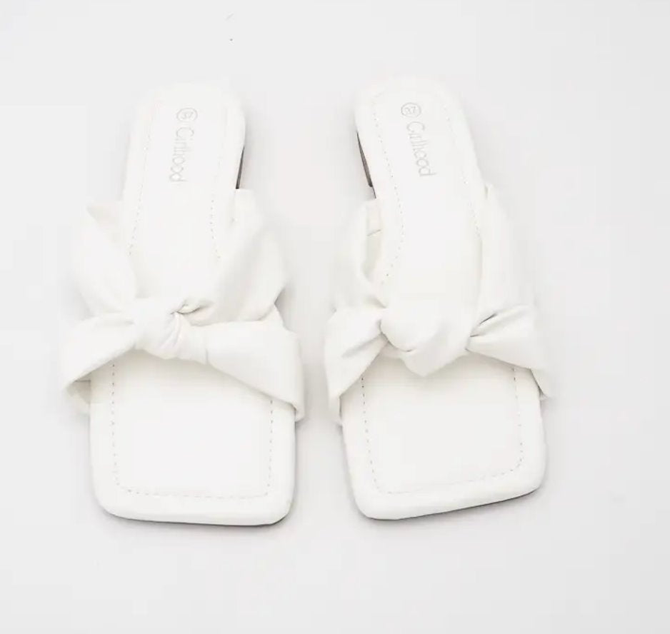 Toddler Babs Bow Sandals - Cat & Jack™ White : Target