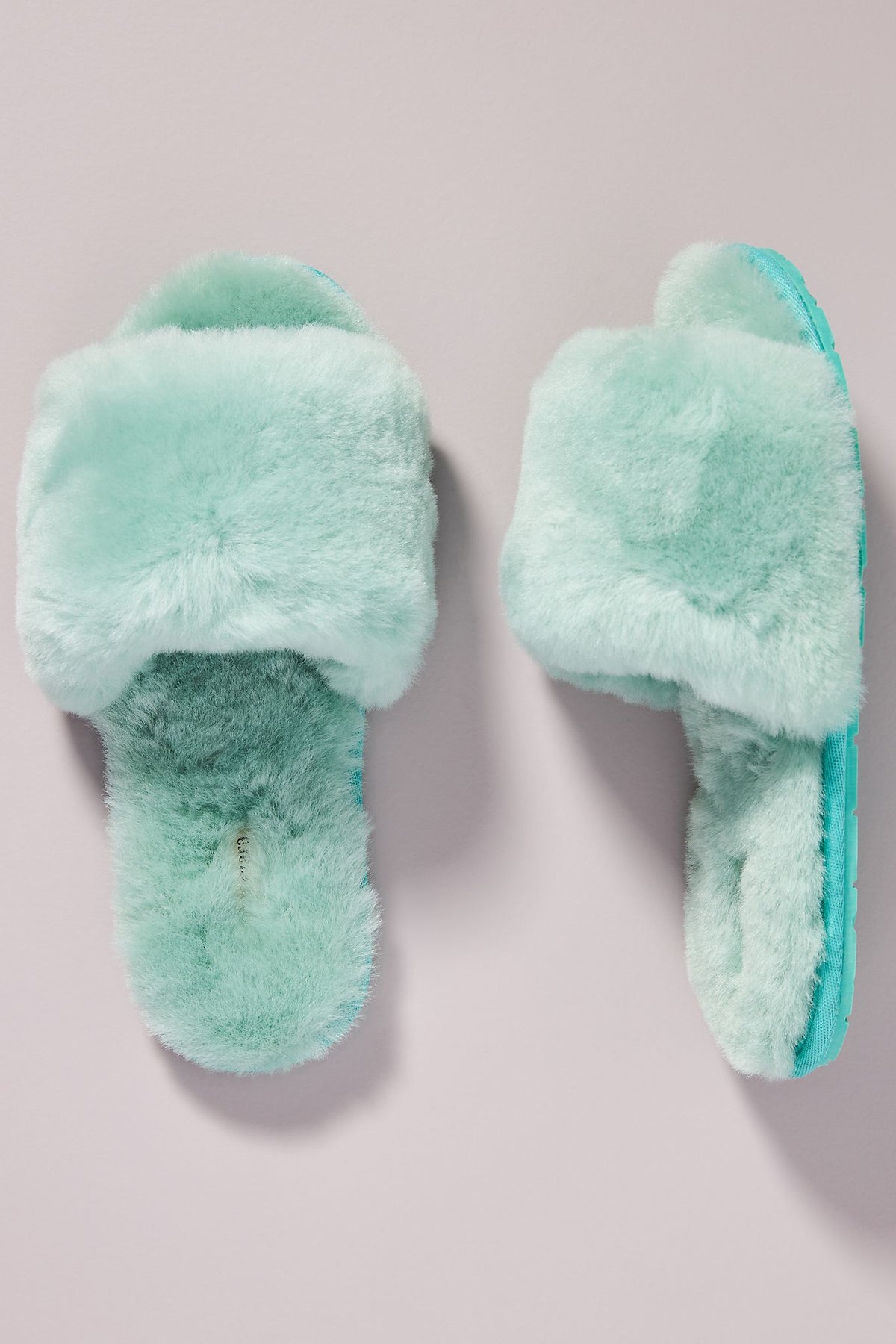 Lulu Shearling Slippers in Hot Pink