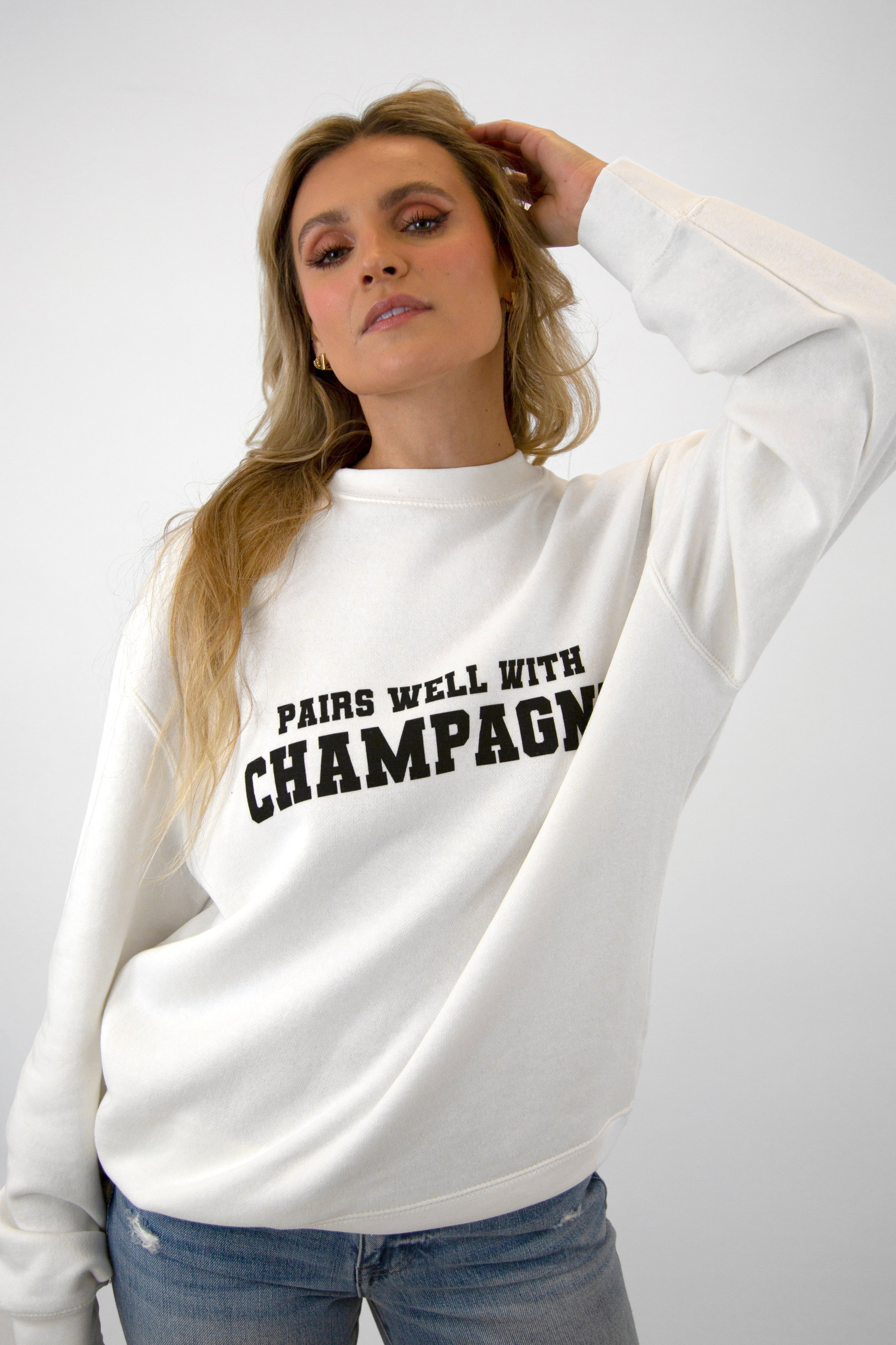 Champion champagne clearance sweatshirt